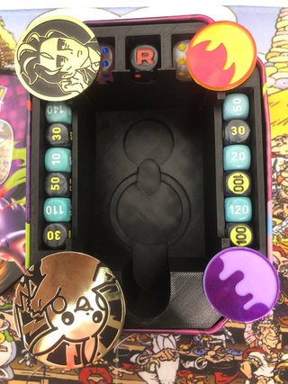 Lata Pokémon Gengar TCG Organizador Dados