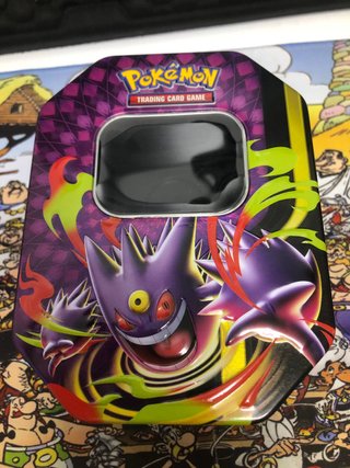 Lata Pokémon Gengar TCG Organizador Dados