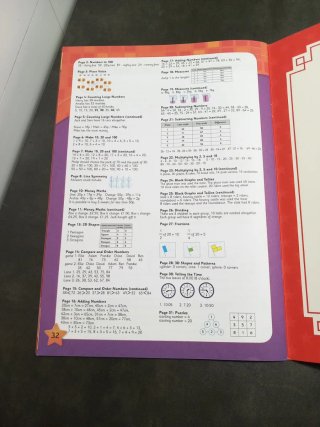 Cuaderno actividades de matemáticas en inglés.