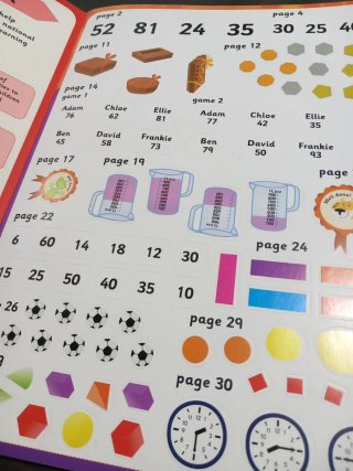 Cuaderno actividades de matemáticas en inglés.