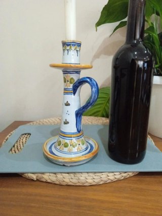 Antiguo porta velas palmatoria  Talavera de la Rei