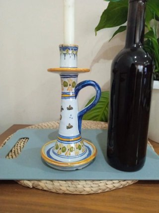Antiguo porta velas palmatoria  Talavera de la Rei