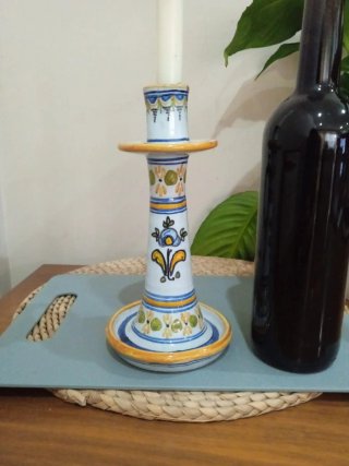 Antiguo porta velas palmatoria  Talavera de la Rei