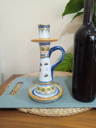 Antiguo porta velas palmatoria  Talavera de la Rei