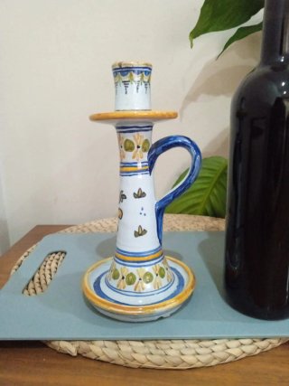 Antiguo porta velas palmatoria  Talavera de la Rei