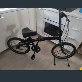 Bicicleta plegable negra