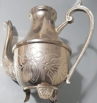 Juego de té o café Metal Plateado Vintage.