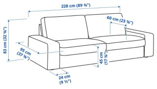 Sofá 3 plazas Ikea Kivik Gris