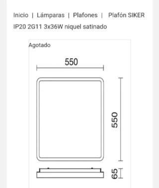 Lampara NUEVA de Techo Exo