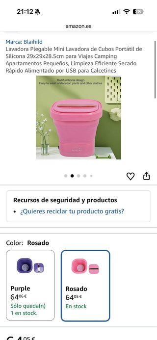 Mini Lavadora Plegable Portátil
