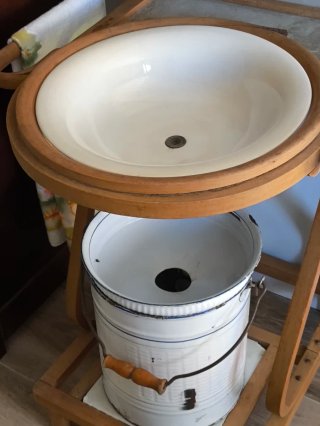 LAVABO ANTIGUO PORCELANA PA MUEBLE MADERA VINTAGE