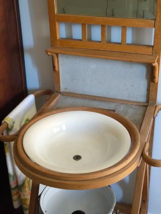 LAVABO ANTIGUO PORCELANA PA MUEBLE MADERA VINTAGE