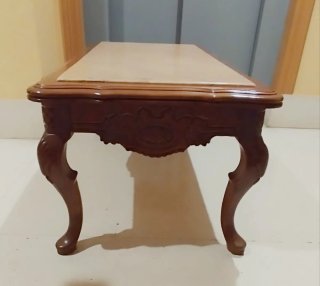 Mesa de centro vintage mármol y madera