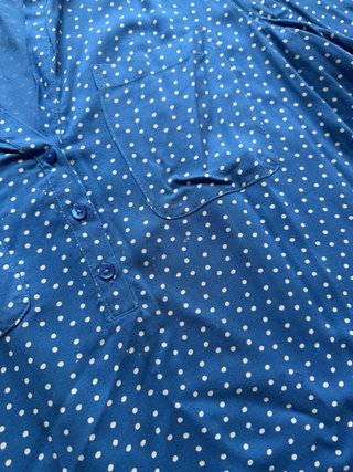Vestido camisero TEX azul lunares talla L
