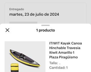 Kayak hinchable Itwit 1 persona + inflador + remo