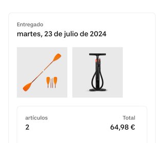 Kayak hinchable Itwit 1 persona + inflador + remo