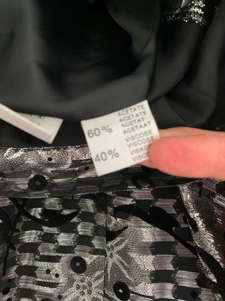Gonna Made in Italy Tg S Argento Nero