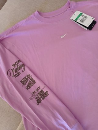 Camiseta Nike Manga Larga XL Mujer Rosa