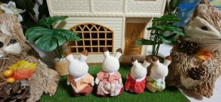 Familia Conejo Chocolate Sylvanian Families