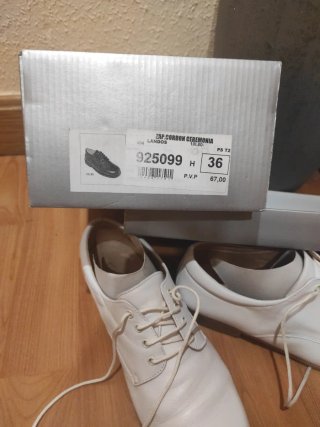 Zapatos blancos comunión niño Landos