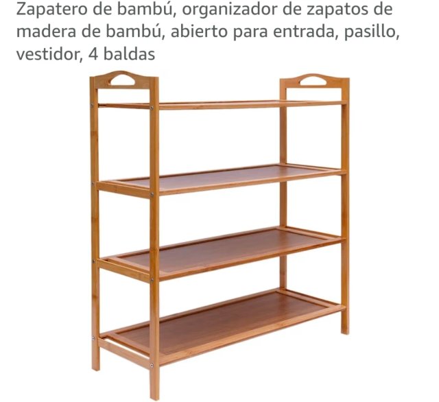 Zapatero Bambú 4 Baldas