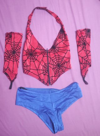 Conjunto sexy Spiderwoman Talla S, sin usar