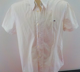 Camisa Tommy Hilfiger Denim Blanca Manga Corta L