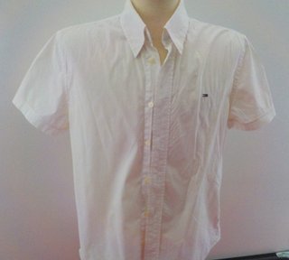 Camisa Tommy Hilfiger Denim Blanca Manga Corta L