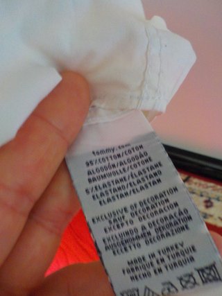 Camisa Tommy Hilfiger Denim Blanca Manga Corta L