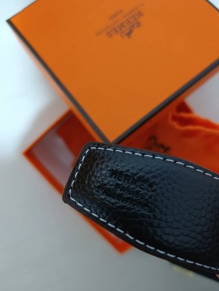 Cinturón Hermes Marrón Hebilla Dorada