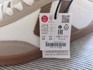 Zapatillas Hombre Beige y Blanco Talla 40