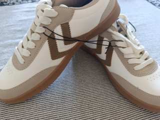 Zapatillas Hombre Beige y Blanco Talla 40