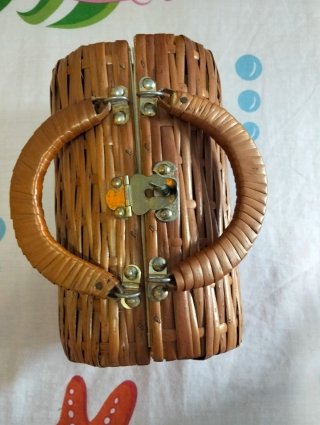 Bolso de mimbre vintage
