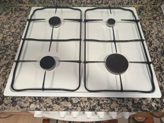 Horno Eléctrico + Encimera Gas Blanca