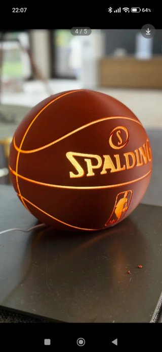 Lampada Spalding Palla Basket 24cm