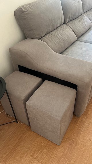 Sofá Chaise Longue Gris