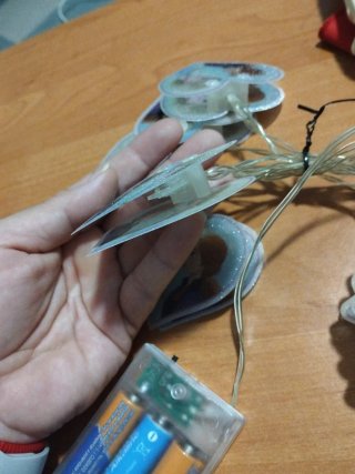 Guirnalda Luces Frozen Corazones y Copos Nieve