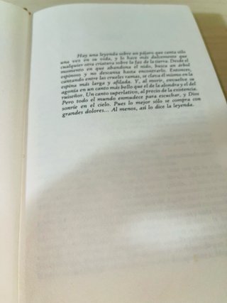 Novela EL PÁJARO ESPINO