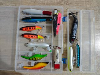 Gran lote señuelos pesca spinning pesado