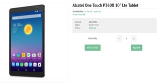 Tablet-Teléfono Alcatel One Touch P360X 10 Negra