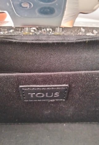 Bolso Clutch Tous Negro y Plateado