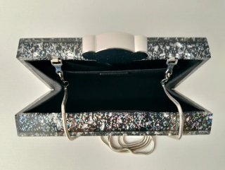 Bolso Clutch Tous Negro y Plateado