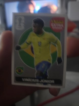 Cromo Panini Extra Sticker Vinicius Junior Brasil