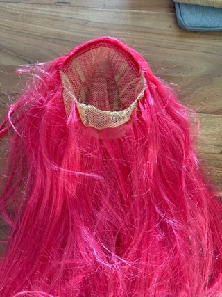 Peluca K-pop rosa fucsia