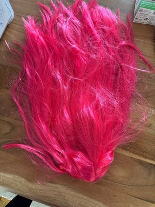 Peluca K-pop rosa fucsia