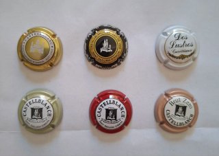 6 Chapas Cava Castellblanch Colección Variada