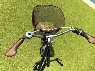 Bicicleta Decathlon azul con cesta. VALENCIA
