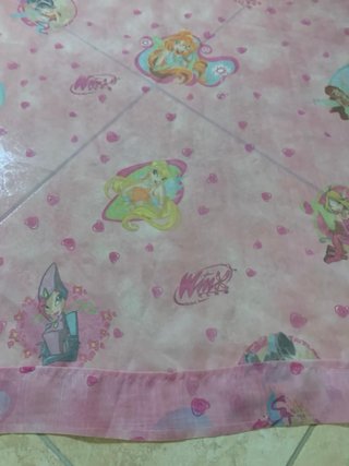 Tenda Winx Club vintage in tessuto semitrasparente