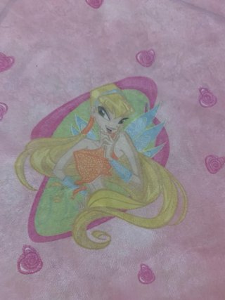 Tenda Winx Club vintage in tessuto semitrasparente