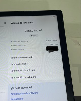 Samsung Galaxy Tab A8 64GB Negra